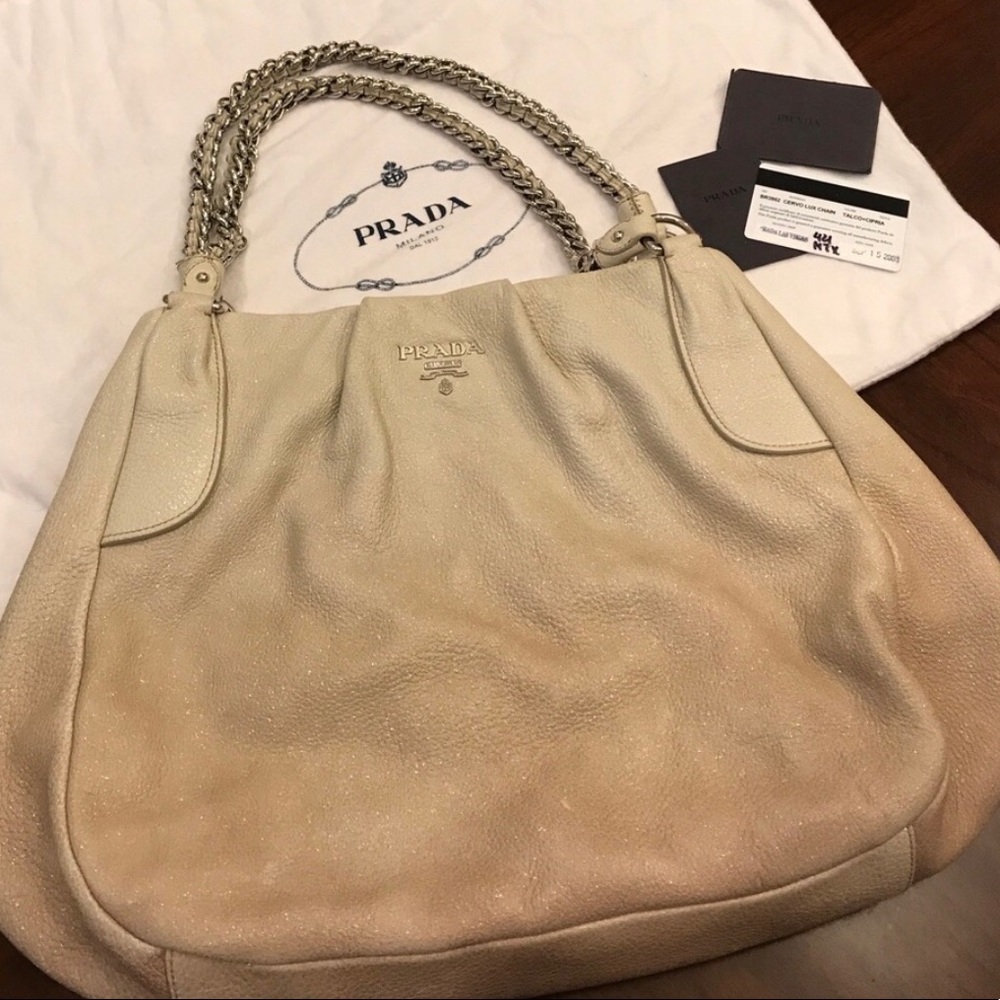 Prada Ombré Cervo Lux Chain Hobo